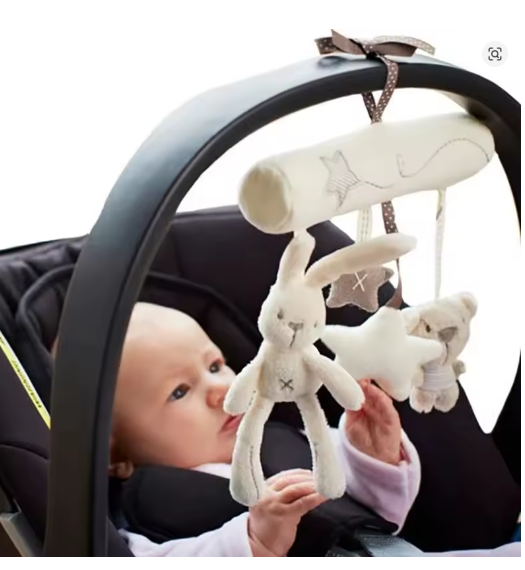 2024 New Hanging Bed Rabbit Baby Hand Bell