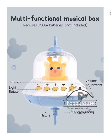 Musical Baby Crib Mobile with Lights Music Projection