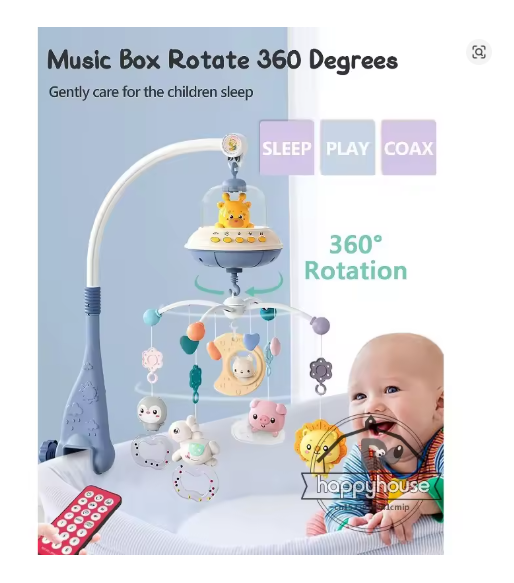 Musical Baby Crib Mobile with Lights Music Projection